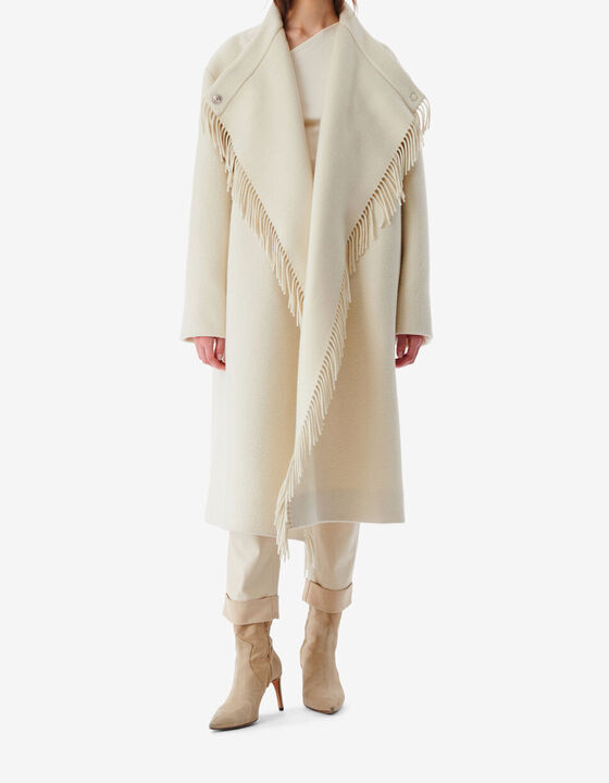 RICKY LONG FRINGED COAT
